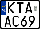 License plates of Poland, Special vehicles and motorcycles