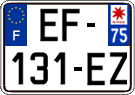 French license plate, SIV (ordinary)