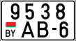 License plate Belarus, Motorcycles (2004)