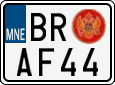 License plate of Montenegro, Scooters