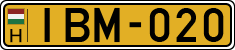 license plates of Hungary, Commercial vehicles (1990)