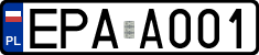 License plates of Poland, Regular car plates