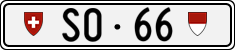 License plate of Switzerland, Cars