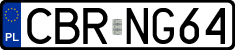 License plates of Poland, Regular car plates