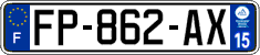 French license plate, SIV (ordinary)