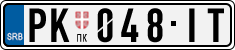 License plate of Serbia, Cars