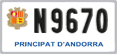 License plate of Andorra, Motorcycles (A 1234)