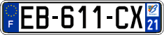 French license plate, SIV (ordinary)