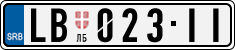 License plate of Serbia, Cars