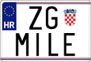 License plate of Croatia, Vanity Plates