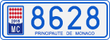 License plate of Monaco, Cars