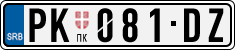 License plate of Serbia, Cars
