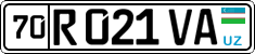 License plate of Uzbekistan, Private owners
