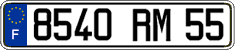 French license plate, FNI