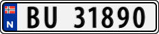License plate of Norway, Cars