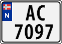 License plate of Norway, Trailers, motorcycles, special vehicles