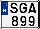 license plates of Hungary, Cars (1990)