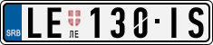License plate of Serbia, Cars
