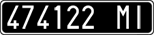 License plate of Italy, Cars (1927 year series)