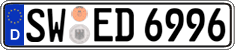 German license plate, Regular plates