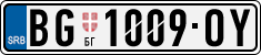 License plate of Serbia, Cars