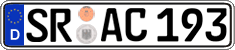 German license plate, Regular plates