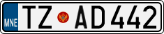 License plate of Montenegro, Cars