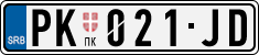 License plate of Serbia, Cars
