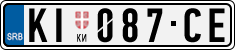 License plate of Serbia, Cars