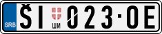 License plate of Serbia, Cars