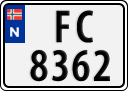 License plate of Norway, Trailers, motorcycles, special vehicles
