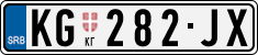 License plate of Serbia, Cars