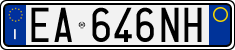 License plate of Italy, Cars (1994 year series)