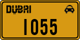 License plate of the UAE, Dubai, Taxi