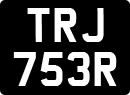 License plate of the United Kingdom, 1963 year system