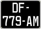 French license plate, SIV (oldtimers)