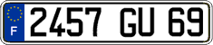 French license plate, FNI