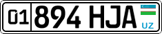 License plate of Uzbekistan, Organizations