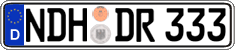 German license plate, Regular plates
