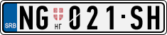 License plate of Serbia, Cars