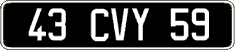 French license plate, FNI