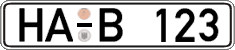 German license plate, Regular plates