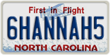 North Carolina, Vanity Plates