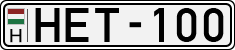 license plates of Hungary, Cars (1990)