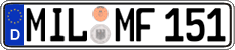 German license plate, Regular plates