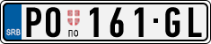 License plate of Serbia, Cars
