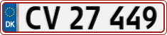 License plate of Denmark, Regular plates
