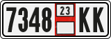 License plate of Georgia, Export transit plates