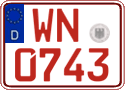 German license plate, Red license plates