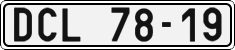 License plate of the Czech Republic, Cars (1960)